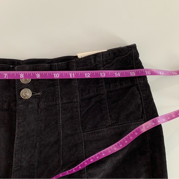 NEW Free People Jayde Corduroy High Rise Flare Black Pants 30 - Picture 11 of 16